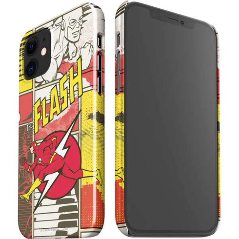 DC Comics The Flash Vintage Action Pose Pattern iPhone 12 Mini Lite Case