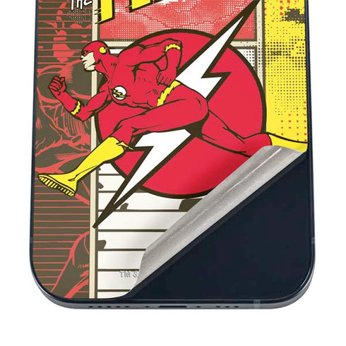 DC Comics The Flash Vintage Action Pose Pattern iPhone 12 Mini Skin