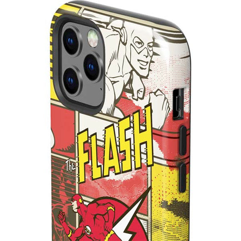 DC Comics The Flash Vintage Action Pose Pattern iPhone 12 Pro Impact Case