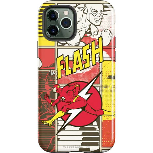 DC Comics The Flash Vintage Action Pose Pattern iPhone 12 Pro Max Impact Case