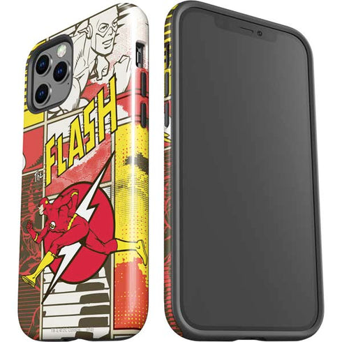 DC Comics The Flash Vintage Action Pose Pattern iPhone 12 Pro Max Impact Case