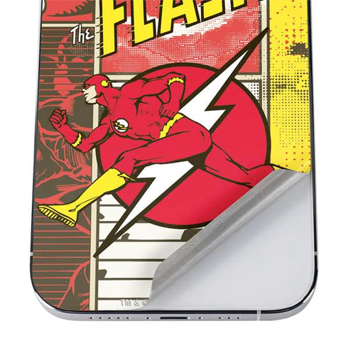 DC Comics The Flash Vintage Action Pose Pattern iPhone 12 Pro Max Skin