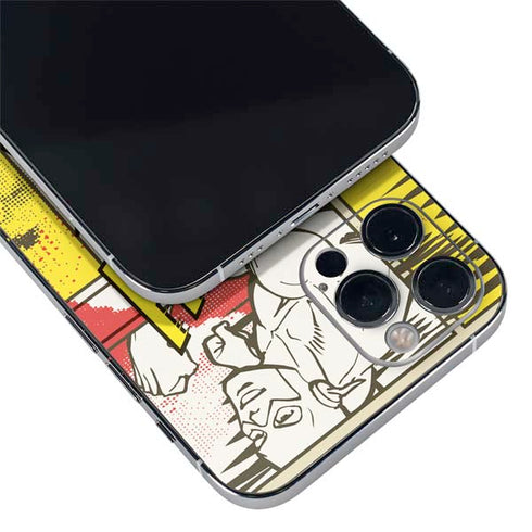 DC Comics The Flash Vintage Action Pose Pattern iPhone 12 Pro Max Skin