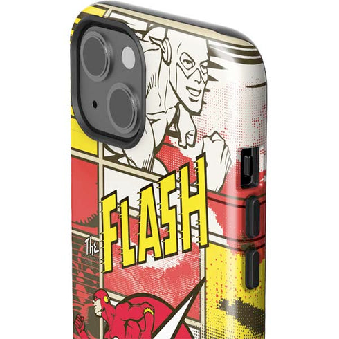 DC Comics The Flash Vintage Action Pose Pattern iPhone 13 Impact Case