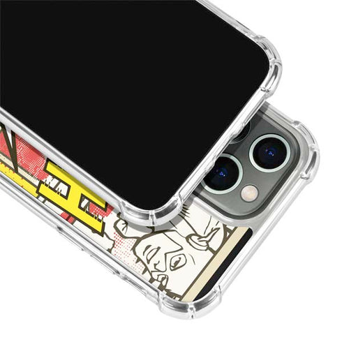 DC Comics The Flash Vintage Action Pose Pattern iPhone 13 Pro Clear Case