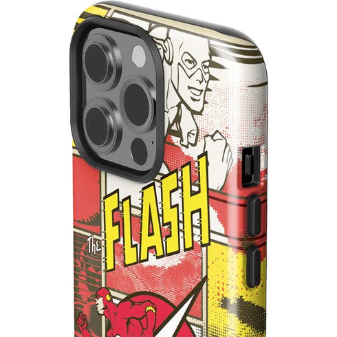 DC Comics The Flash Vintage Action Pose Pattern iPhone 13 Pro Impact Case
