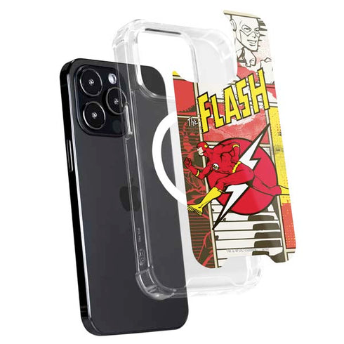 DC Comics The Flash Vintage Action Pose Pattern iPhone 13 Pro MagSafe Case