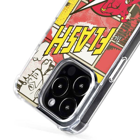DC Comics The Flash Vintage Action Pose Pattern iPhone 13 Pro MagSafe Case