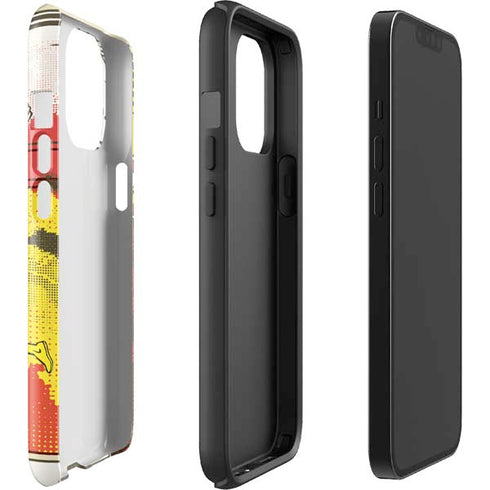 DC Comics The Flash Vintage Action Pose Pattern iPhone 13 Pro Max Impact Case