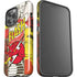 DC Comics The Flash Vintage Action Pose Pattern iPhone 13 Pro Max Impact Case