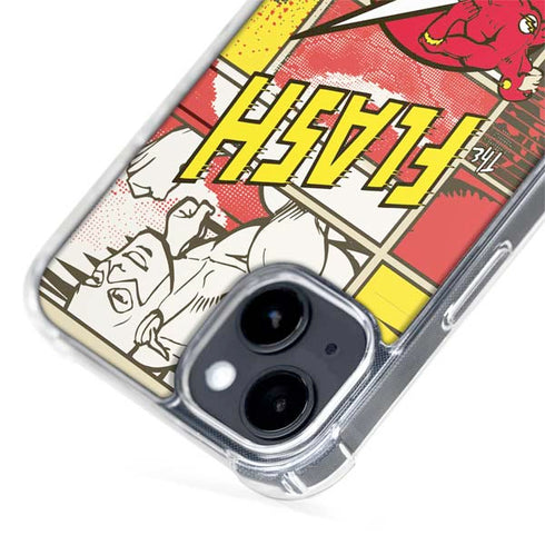 DC Comics Flash Block Pattern iPhone 15 MagSafe Case