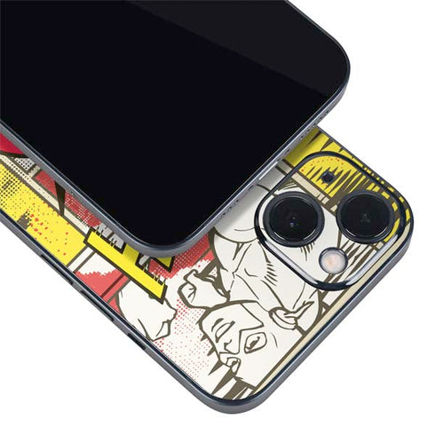 DC Comics The Flash Vintage Action Pose Pattern iPhone 14 Plus Skin