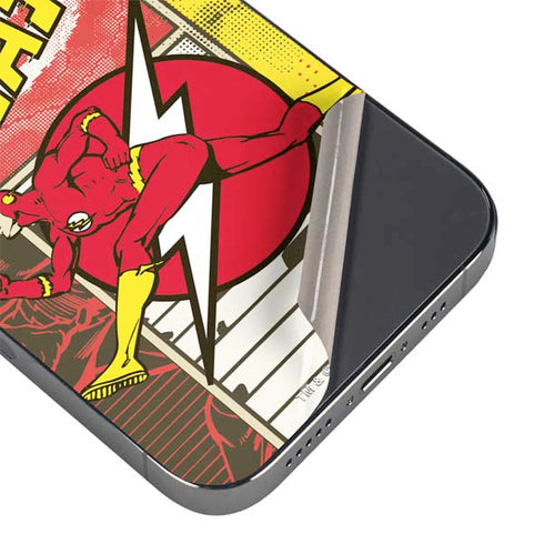 DC Comics The Flash Vintage Action Pose Pattern iPhone 14 Pro Max Skin