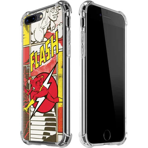 DC Comics Flash Block Pattern iPhone 7/8 Plus Clear Case