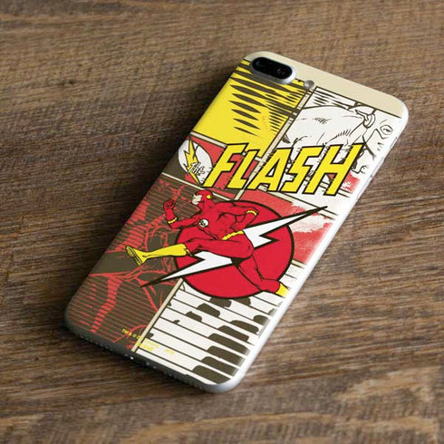 DC Comics The Flash Vintage Action Pose Pattern iPhone 7 Plus Skin