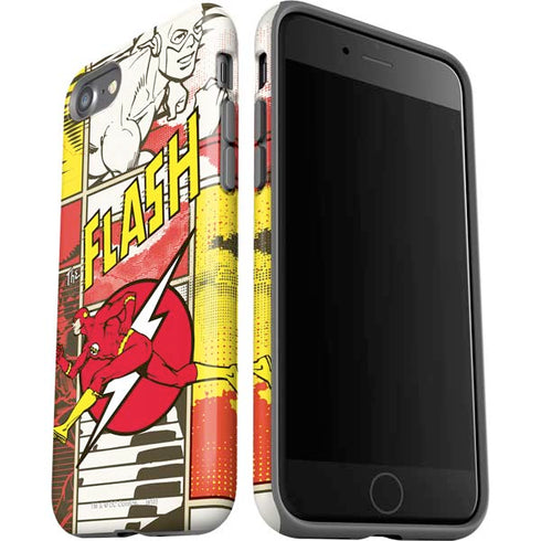 DC Comics The Flash Vintage Action Pose Pattern iPhone SE (2nd & 3rd Gen) Pro Case