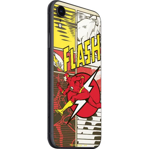 DC Comics The Flash Vintage Action Pose Pattern iPhone SE (2nd & 3rd Gen) Skin