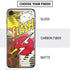 DC Comics The Flash Vintage Action Pose Pattern iPhone SE (2nd & 3rd Gen) Skin