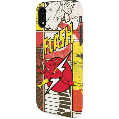DC Comics The Flash Vintage Action Pose Pattern iPhone XR Pro Case