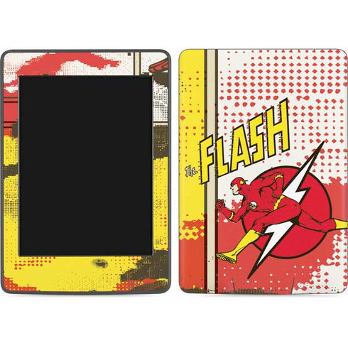 DC Comics The Flash Vintage Action Pose Pattern Amazon Kindle Skin
