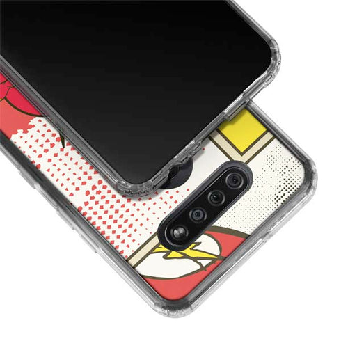 DC Comics Flash Block Pattern LG K51/Q51 Clear Case