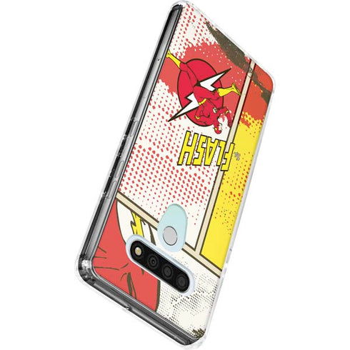 DC Comics Flash Block Pattern LG Stylo 6 Clear Case