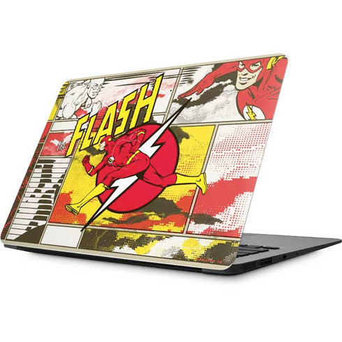 DC Comics The Flash Vintage Action Pose Pattern Apple MacBook Skin