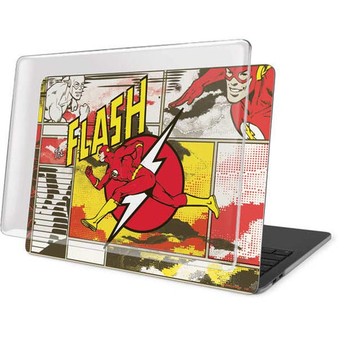 DC Comics The Flash Vintage Action Pose Pattern MacBook Pro 13in (2020) Case plus Skin