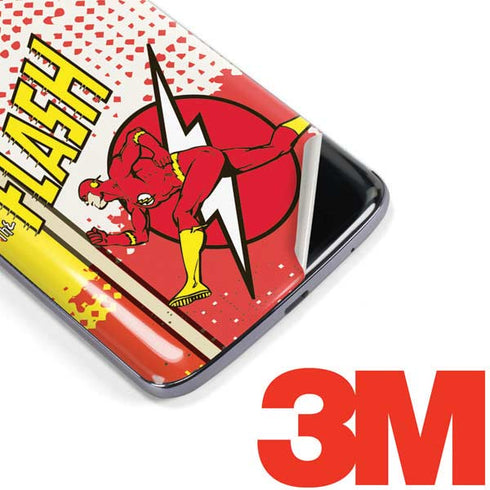 DC Comics The Flash Vintage Action Pose Pattern Moto E5 Plus Skin
