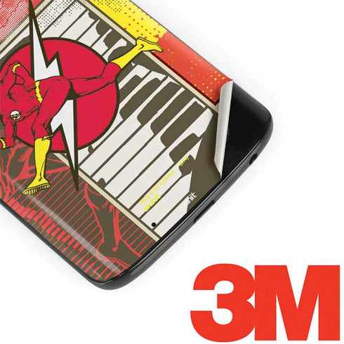 DC Comics The Flash Vintage Action Pose Pattern Moto G6 Skin
