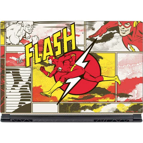 DC Comics The Flash Vintage Action Pose Pattern MSI GS65 Stealth Laptop Skin
