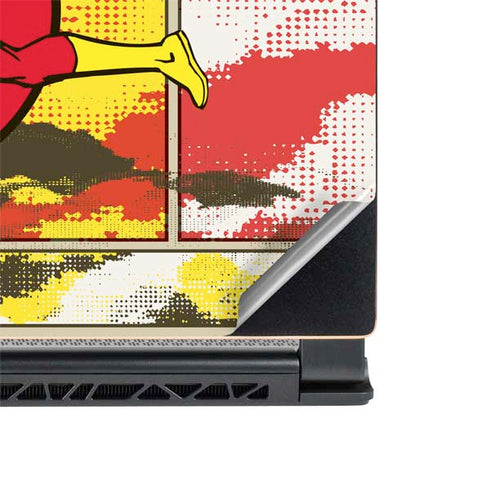 DC Comics The Flash Vintage Action Pose Pattern MSI GS65 Stealth Laptop Skin
