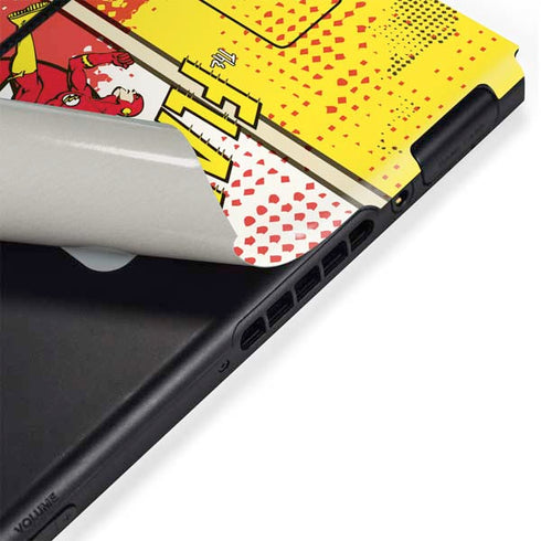 DC Comics The Flash Vintage Action Pose Pattern Nintendo Switch Bundle Skin