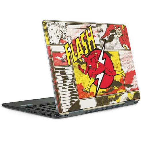 DC Comics The Flash Vintage Action Pose Pattern Notebook 9 Pro 13in (2017) Skin
