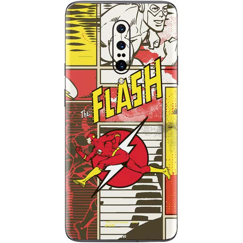 DC Comics The Flash Vintage Action Pose Pattern OnePlus 7 Pro Skin
