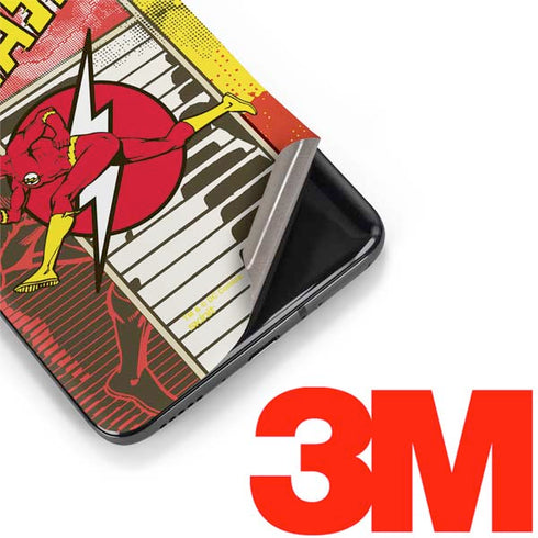 DC Comics The Flash Vintage Action Pose Pattern OnePlus 7 Pro Skin