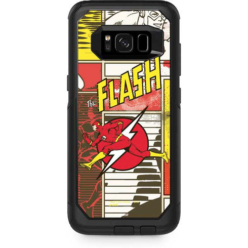 DC Comics The Flash Vintage Action Pose Pattern Otterbox Commuter Galaxy Skin