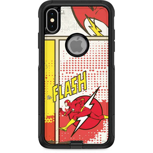 DC Comics The Flash Vintage Action Pose Pattern Otterbox Commuter iPhone Skin