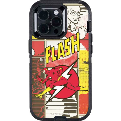 DC Comics Flash Block Pattern Otterbox Defender iPhone Skin