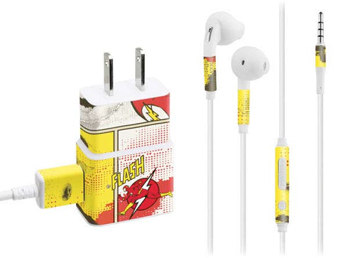 DC Comics The Flash Vintage Action Pose Pattern Phone Charger Skin