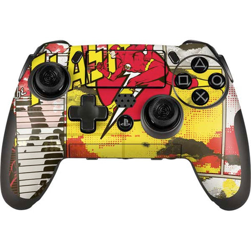 DC Comics The Flash Vintage Action Pose Pattern PlayStation Scuf Vantage 2 Controller Skin