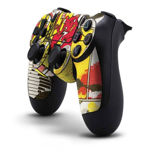 DC Comics The Flash Vintage Action Pose Pattern PS4 Controller Skin