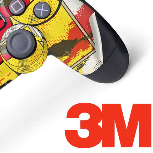 DC Comics The Flash Vintage Action Pose Pattern PS4 Controller Skin