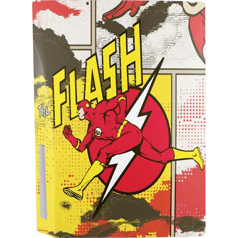DC Comics The Flash Vintage Action Pose Pattern PS5 Console Skin