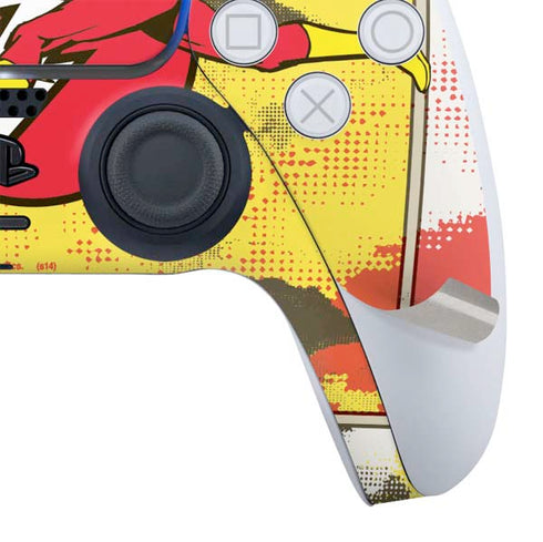 DC Comics The Flash Vintage Action Pose Pattern PS5 Controller Skin