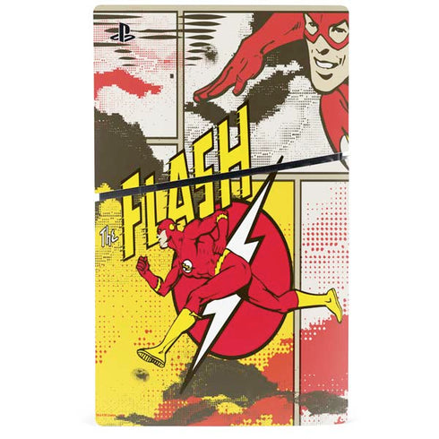 DC Comics Flash Block Pattern PS5 Slim Digital Edition Bundle Skin