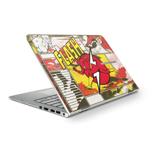 DC Comics The Flash Vintage Action Pose Pattern HP Spectre Skin