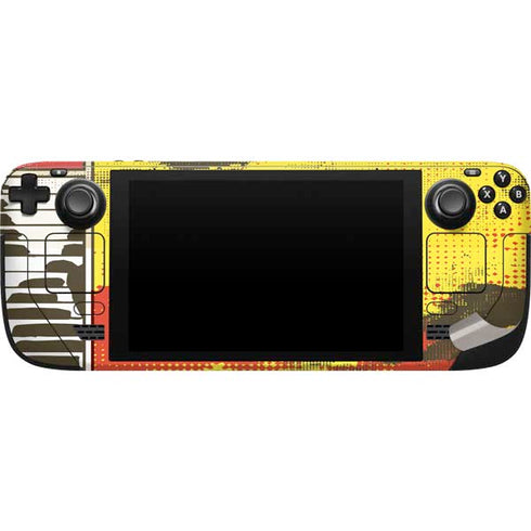 DC Comics The Flash Vintage Action Pose Pattern Steam Deck Handheld Gaming Computer Skin