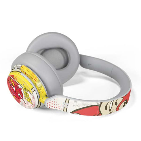 DC Comics The Flash Vintage Action Pose Pattern Surface Headphones Skin