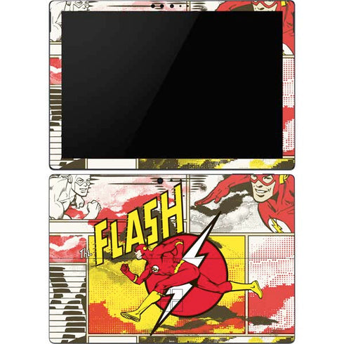 DC Comics The Flash Vintage Action Pose Pattern Surface Pro 6 Skin
